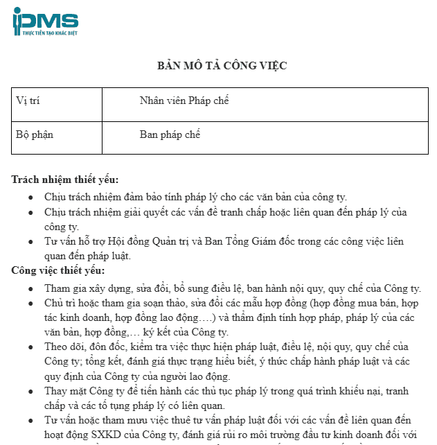 nhân viên pháp chế