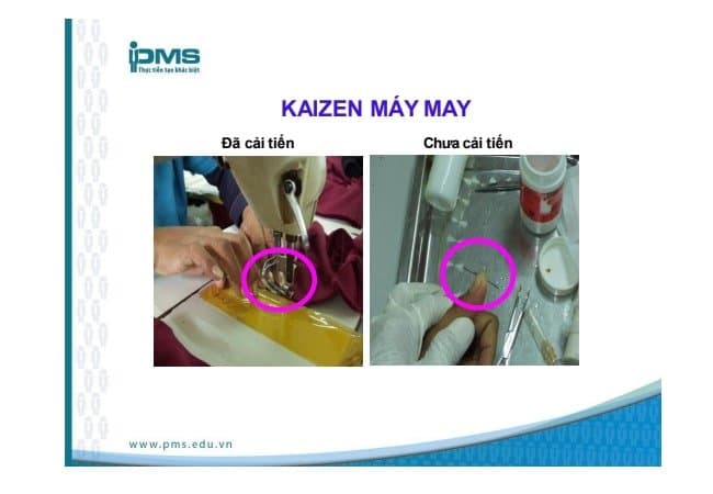 Ví dụ về Kaizen máy may