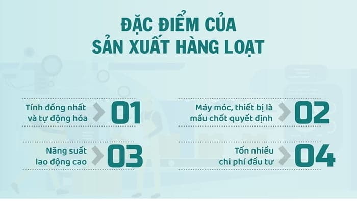đặc điểm sản xuất hàng loạt