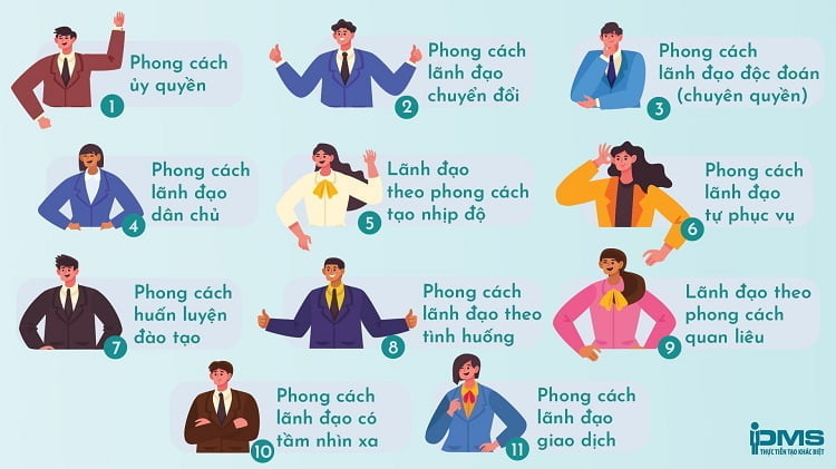 11 phong cách lãnh đạo phổ biến