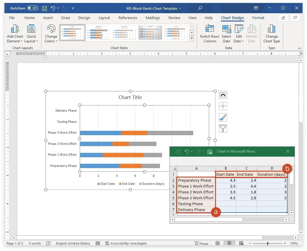 Cách vẽ sơ đồ Gantt đơn giản trong Word cho việc quản lý dự án 22 tiêu đề biểu đồ excel