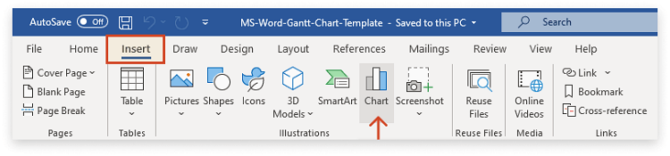 Cách vẽ sơ đồ Gantt đơn giản trong Word cho việc quản lý dự án 20 chèn biểu đồ
