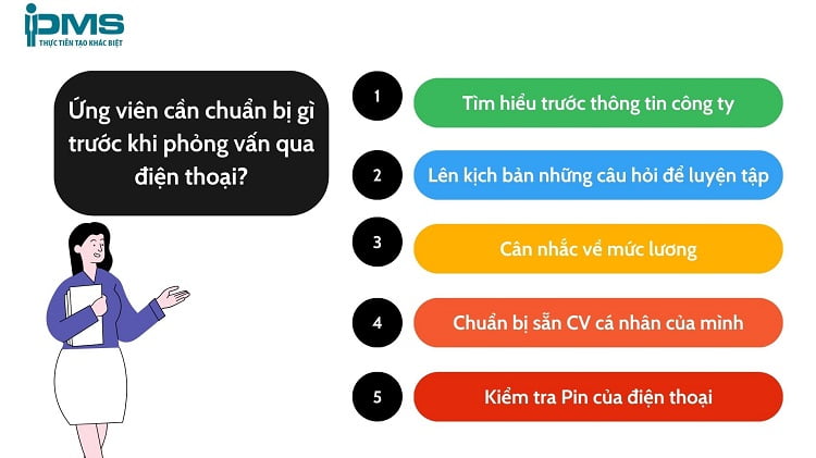 Phỏng vấn qua điện thoại cần chuẩn bị gì? 10 câu hỏi phổ biến của HR 10 Ứng viên cần chuẩn bị gì trước khi phỏng vấn qua điện thoại