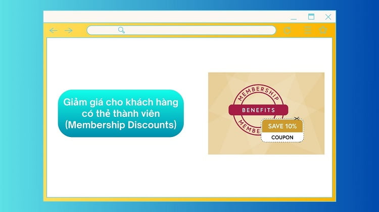 Giảm giá cho khách hàng có thẻ thành viên