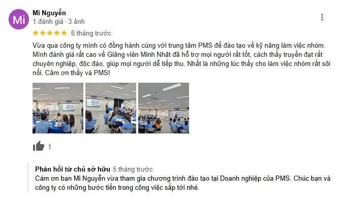 Đánh giá của học viên tại PMS