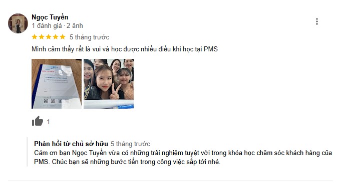 Đánh giá của học viên tại PMS