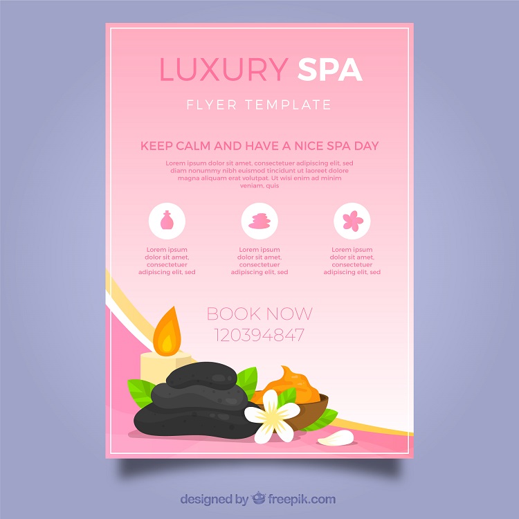 Bí quyết thu hút khách hàng cho Spa hiệu quả ngay từ lần đầu 8 Thiết kế poster đẹp mắt - tạo sự nhận diện chuyên nghiệp (Nguồn: Freepik.com)
